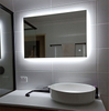 Espelho Retângulo Touch LED no Banheiro