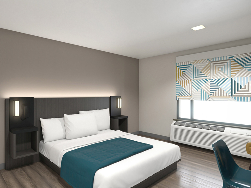 Mobília de quarto de hotel de estilo moderno do Motel 6 Gemini